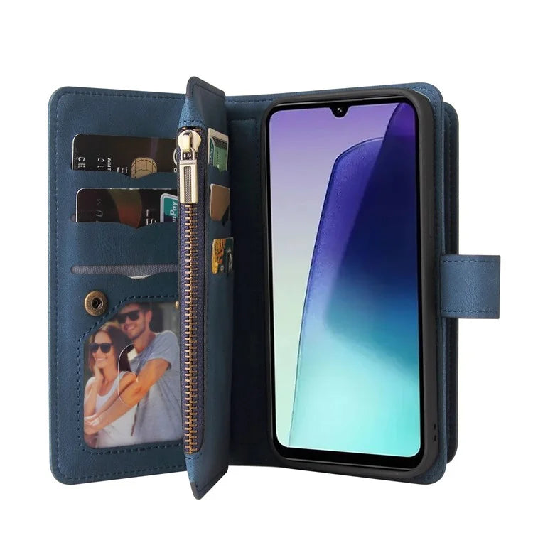 For Xiaomi Redmi 14C 4G Phone Case Zipper Wallet Leather Stand Cover