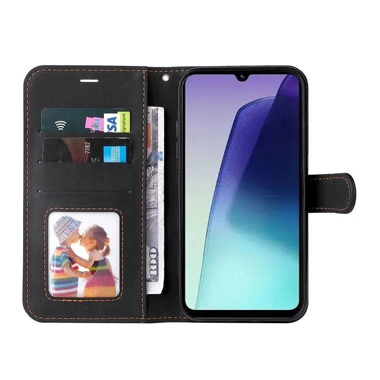 For Xiaomi Redmi 14C 4G Case Flip Wallet Leather Phone Cover 3 Color Splicing