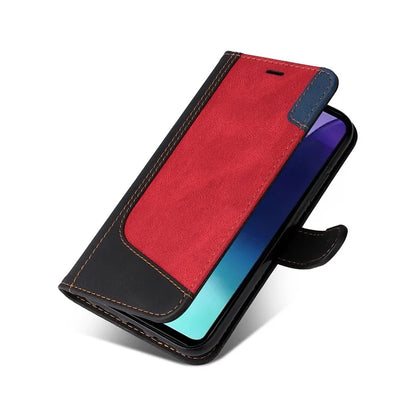 For Xiaomi Redmi 14C 4G Case Flip Wallet Leather Phone Cover 3 Color Splicing