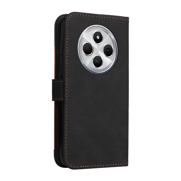 For Xiaomi Redmi 14C 4G Case Flip Wallet Leather Phone Cover 3 Color Splicing