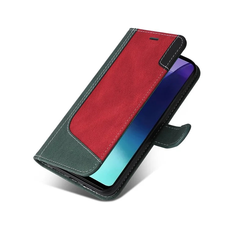 For Xiaomi Redmi 14C 4G Case Flip Wallet Leather Phone Cover 3 Color Splicing