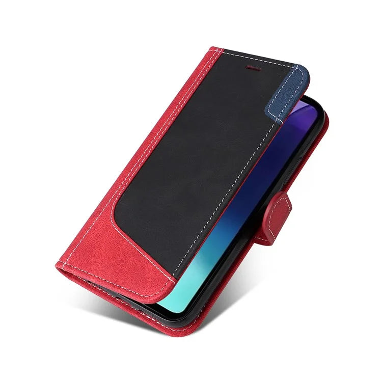 For Xiaomi Redmi 14C 4G Case Flip Wallet Leather Phone Cover 3 Color Splicing