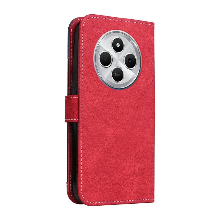 For Xiaomi Redmi 14C 4G Case Flip Wallet Leather Phone Cover 3 Color Splicing