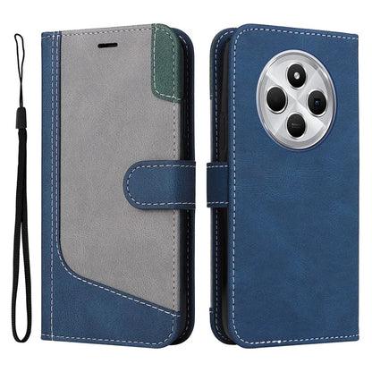 For Xiaomi Redmi 14C 4G Case Flip Wallet Leather Phone Cover 3 Color Splicing