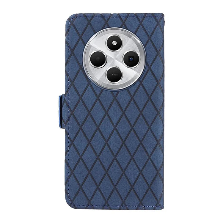 For Xiaomi Redmi 14C 4G Case Rhombus PU Leather Flip Wallet Phone Cover