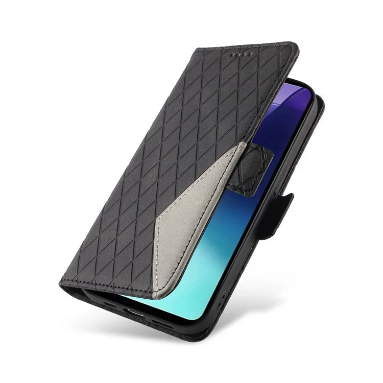 For Xiaomi Redmi 14C 4G Case Rhombus PU Leather Flip Wallet Phone Cover