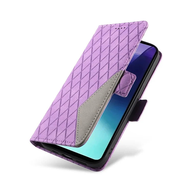 For Xiaomi Redmi 14C 4G Case Rhombus PU Leather Flip Wallet Phone Cover