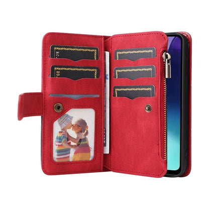 KT Multi-Function Series-5 For Xiaomi Redmi 14C 4G Case Zipper Wallet Leather Phone Cover Stand