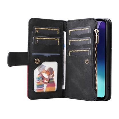 KT Multi-Function Series-5 For Xiaomi Redmi 14C 4G Case Zipper Wallet Leather Phone Cover Stand
