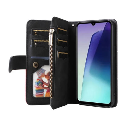 KT Multi-Function Series-5 For Xiaomi Redmi 14C 4G Case Zipper Wallet Leather Phone Cover Stand