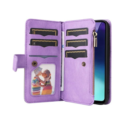 KT Multi-Function Series-5 For Xiaomi Redmi 14C 4G Case Zipper Wallet Leather Phone Cover Stand