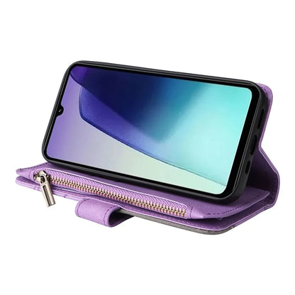 KT Multi-Function Series-5 For Xiaomi Redmi 14C 4G Case Zipper Wallet Leather Phone Cover Stand