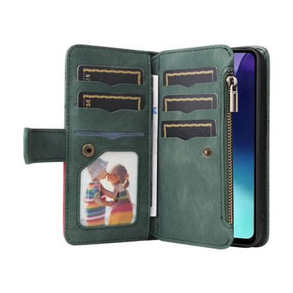 KT Multi-Function Series-5 For Xiaomi Redmi 14C 4G Case Zipper Wallet Leather Phone Cover Stand