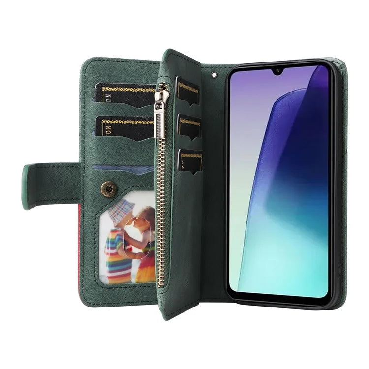 KT Multi-Function Series-5 For Xiaomi Redmi 14C 4G Case Zipper Wallet Leather Phone Cover Stand