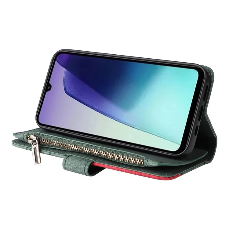 KT Multi-Function Series-5 For Xiaomi Redmi 14C 4G Case Zipper Wallet Leather Phone Cover Stand