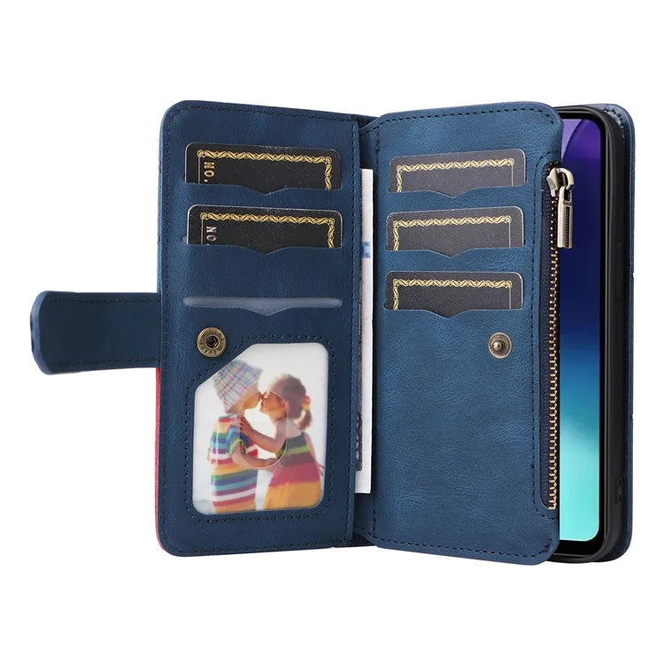 KT Multi-Function Series-5 For Xiaomi Redmi 14C 4G Case Zipper Wallet Leather Phone Cover Stand