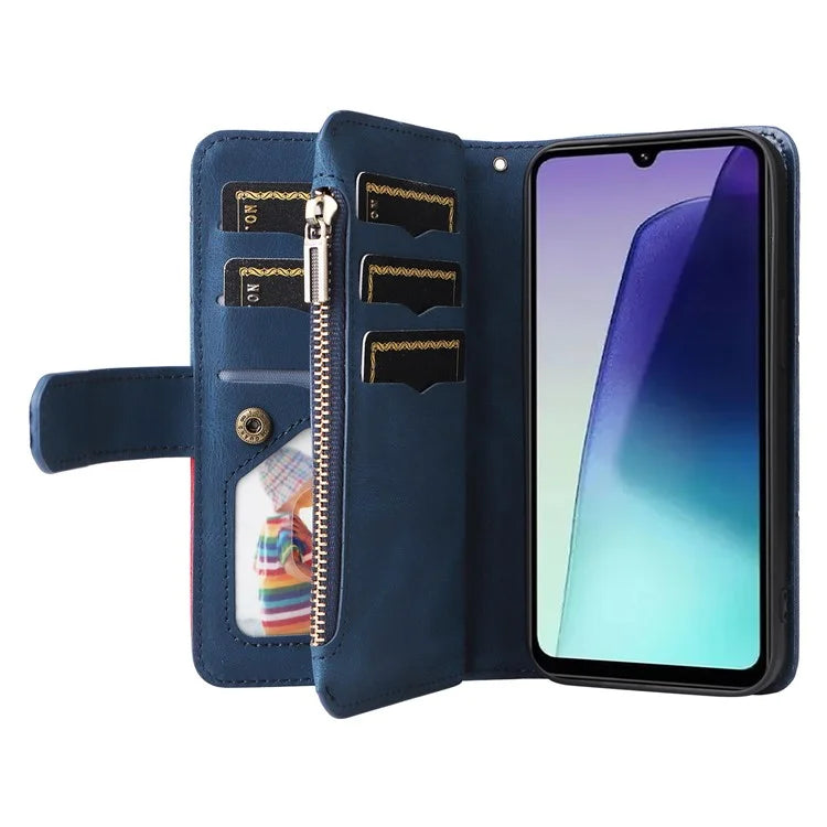 KT Multi-Function Series-5 For Xiaomi Redmi 14C 4G Case Zipper Wallet Leather Phone Cover Stand