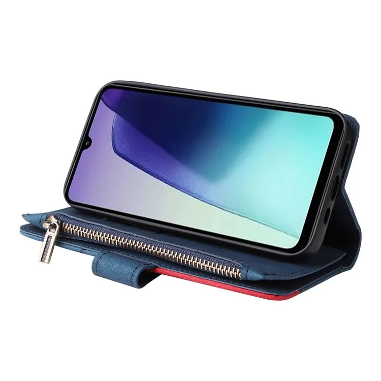 KT Multi-Function Series-5 For Xiaomi Redmi 14C 4G Case Zipper Wallet Leather Phone Cover Stand
