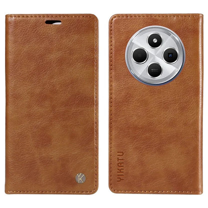 YIKATU YK-006 For Xiaomi Redmi 14C 4G Case Wallet Litchi Grain Leather Phone Cover Magnetic Auto-Absorbed