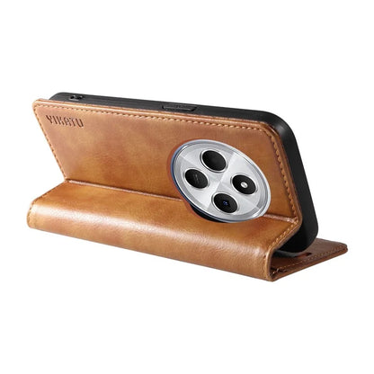 YIKATU YK-006 For Xiaomi Redmi 14C 4G Case Wallet Litchi Grain Leather Phone Cover Magnetic Auto-Absorbed