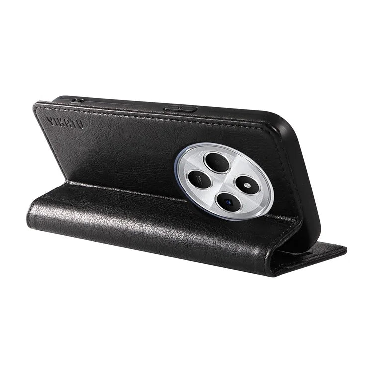 YIKATU YK-006 For Xiaomi Redmi 14C 4G Case Wallet Litchi Grain Leather Phone Cover Magnetic Auto-Absorbed