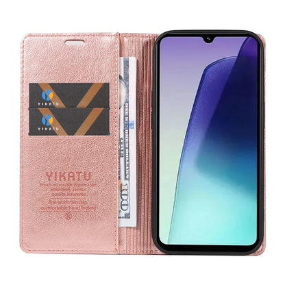 YIKATU YK-006 For Xiaomi Redmi 14C 4G Case Wallet Litchi Grain Leather Phone Cover Magnetic Auto-Absorbed