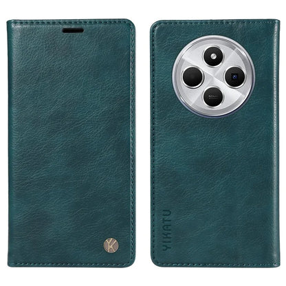 YIKATU YK-006 For Xiaomi Redmi 14C 4G Case Wallet Litchi Grain Leather Phone Cover Magnetic Auto-Absorbed