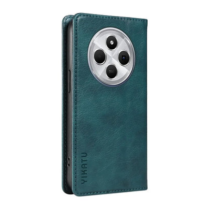 YIKATU YK-006 For Xiaomi Redmi 14C 4G Case Wallet Litchi Grain Leather Phone Cover Magnetic Auto-Absorbed