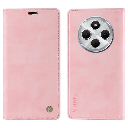YIKATU YK-006 For Xiaomi Redmi 14C 4G Case Wallet Litchi Grain Leather Phone Cover Magnetic Auto-Absorbed