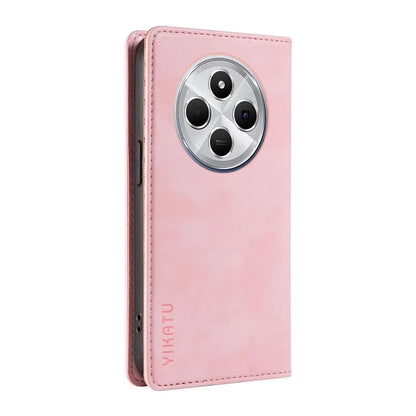YIKATU YK-006 For Xiaomi Redmi 14C 4G Case Wallet Litchi Grain Leather Phone Cover Magnetic Auto-Absorbed