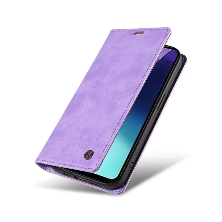 YIKATU YK-006 For Xiaomi Redmi 14C 4G Case Wallet Litchi Grain Leather Phone Cover Magnetic Auto-Absorbed
