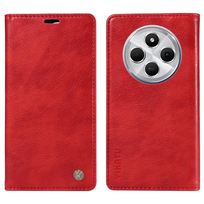 YIKATU YK-006 For Xiaomi Redmi 14C 4G Case Wallet Litchi Grain Leather Phone Cover Magnetic Auto-Absorbed