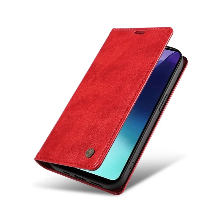 YIKATU YK-006 For Xiaomi Redmi 14C 4G Case Wallet Litchi Grain Leather Phone Cover Magnetic Auto-Absorbed