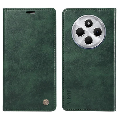 YIKATU YK-006 For Xiaomi Redmi 14C 4G Case Wallet Litchi Grain Leather Phone Cover Magnetic Auto-Absorbed