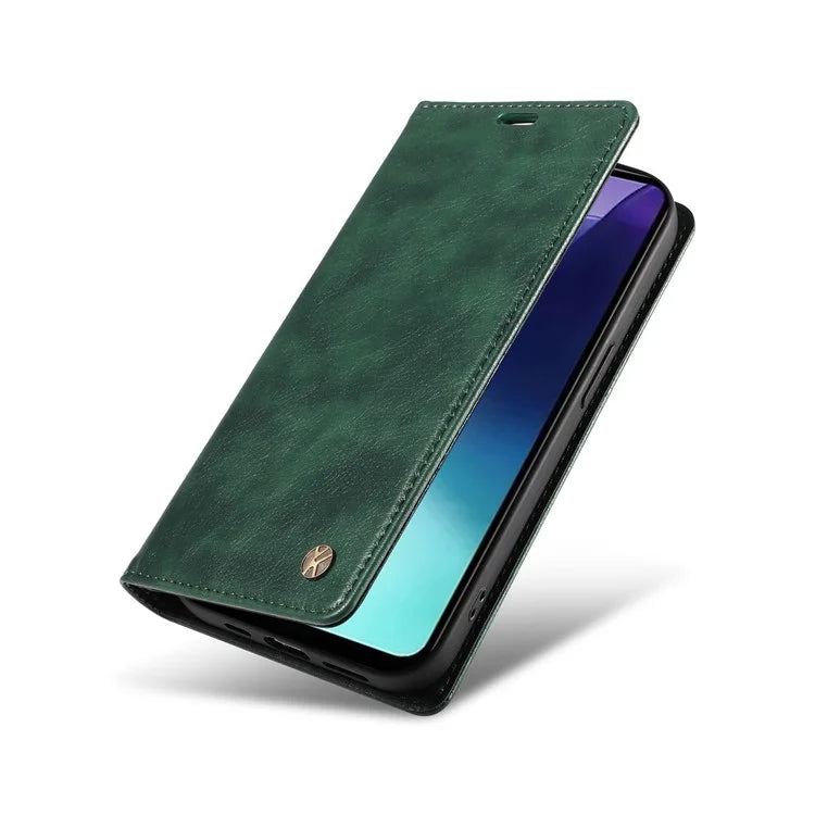 YIKATU YK-006 For Xiaomi Redmi 14C 4G Case Wallet Litchi Grain Leather Phone Cover Magnetic Auto-Absorbed