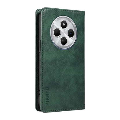 YIKATU YK-006 For Xiaomi Redmi 14C 4G Case Wallet Litchi Grain Leather Phone Cover Magnetic Auto-Absorbed
