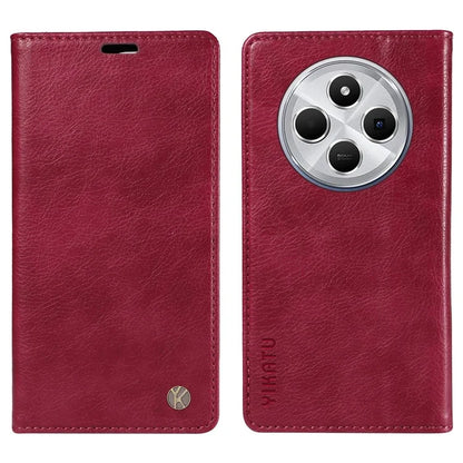 YIKATU YK-006 For Xiaomi Redmi 14C 4G Case Wallet Litchi Grain Leather Phone Cover Magnetic Auto-Absorbed