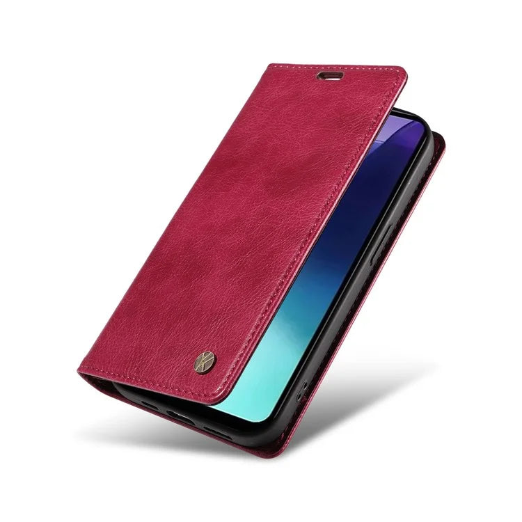 YIKATU YK-006 For Xiaomi Redmi 14C 4G Case Wallet Litchi Grain Leather Phone Cover Magnetic Auto-Absorbed