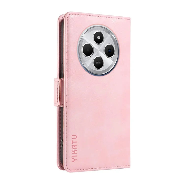 YIKATU YK-007 For Xiaomi Redmi 14C 4G Case Side Buckle PU Leather Phone Cover Litchi Texture