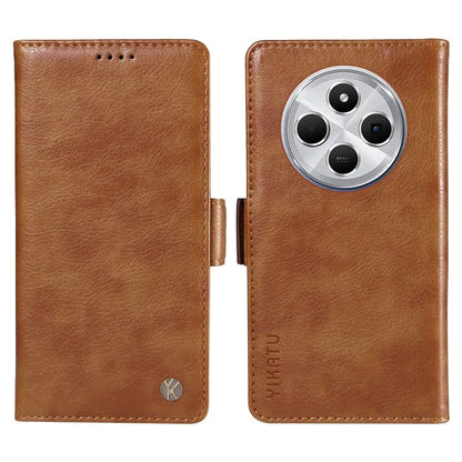 YIKATU YK-007 For Xiaomi Redmi 14C 4G Case Side Buckle PU Leather Phone Cover Litchi Texture