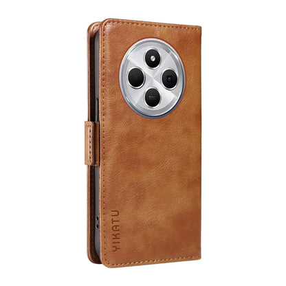 YIKATU YK-007 For Xiaomi Redmi 14C 4G Case Side Buckle PU Leather Phone Cover Litchi Texture