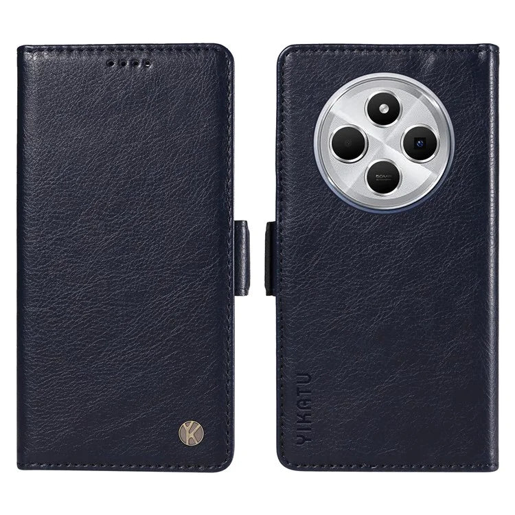 YIKATU YK-007 For Xiaomi Redmi 14C 4G Case Side Buckle PU Leather Phone Cover Litchi Texture