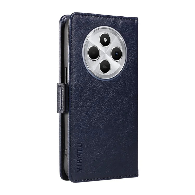 YIKATU YK-007 For Xiaomi Redmi 14C 4G Case Side Buckle PU Leather Phone Cover Litchi Texture