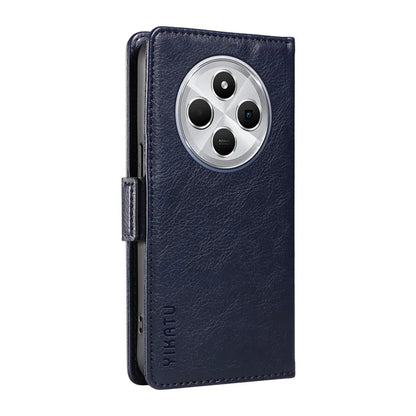 YIKATU YK-007 For Xiaomi Redmi 14C 4G Case Side Buckle PU Leather Phone Cover Litchi Texture
