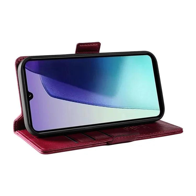 YIKATU YK-007 For Xiaomi Redmi 14C 4G Case Side Buckle PU Leather Phone Cover Litchi Texture