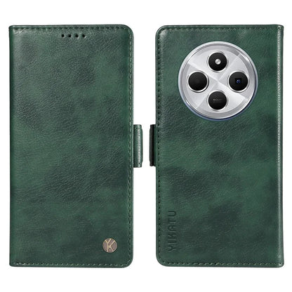 YIKATU YK-007 For Xiaomi Redmi 14C 4G Case Side Buckle PU Leather Phone Cover Litchi Texture