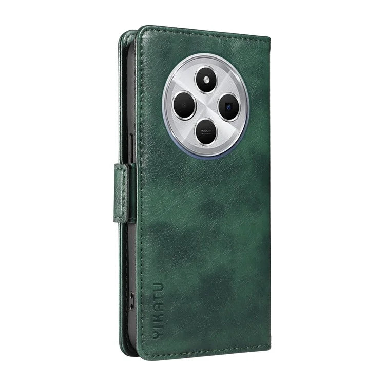 YIKATU YK-007 For Xiaomi Redmi 14C 4G Case Side Buckle PU Leather Phone Cover Litchi Texture