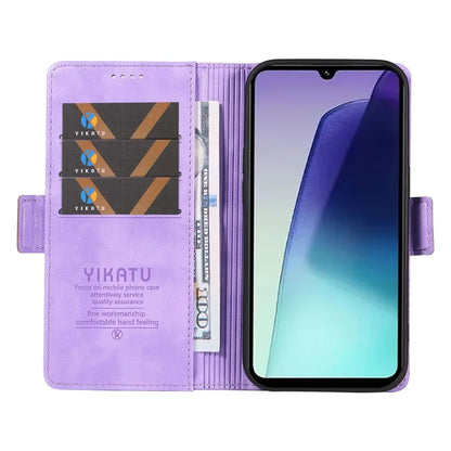 YIKATU YK-007 For Xiaomi Redmi 14C 4G Case Side Buckle PU Leather Phone Cover Litchi Texture