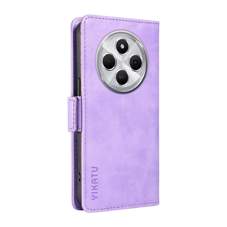 YIKATU YK-007 For Xiaomi Redmi 14C 4G Case Side Buckle PU Leather Phone Cover Litchi Texture