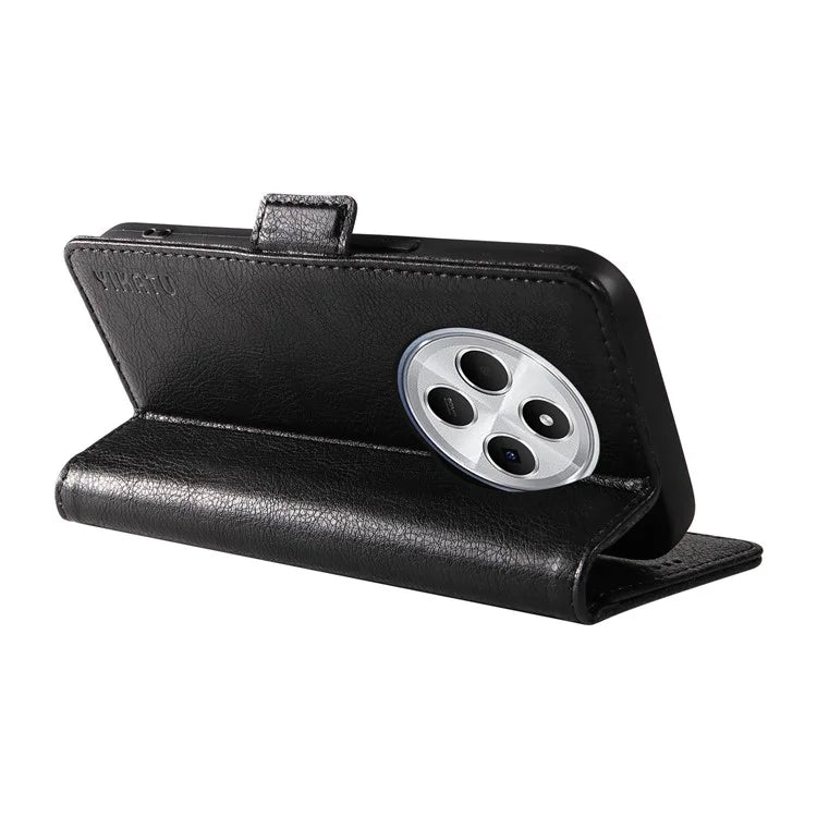 YIKATU YK-007 For Xiaomi Redmi 14C 4G Case Side Buckle PU Leather Phone Cover Litchi Texture